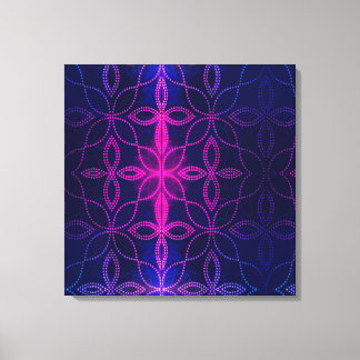 Toile Abstrait bleu et violet