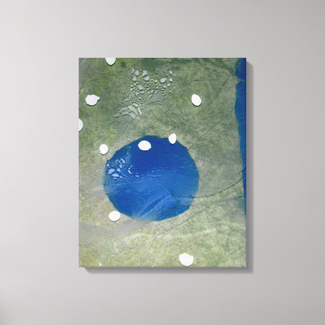 Toile Abstrait bleu, vert et blanc (Recto)