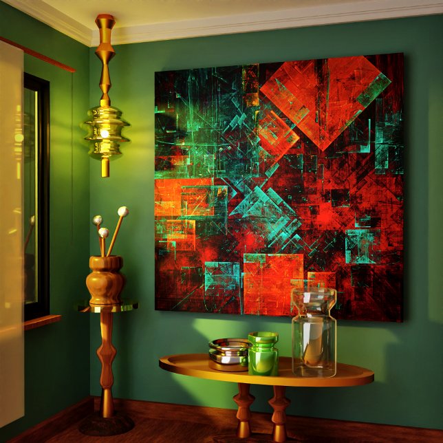 Toile Abstrait Cool coloré moderne Motif artistique (Abstract Modern Colourful Cool Artistic Pattern Canvas Print)