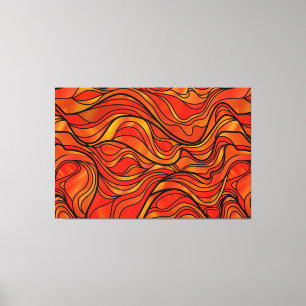 Toile Abstrait de verre orange