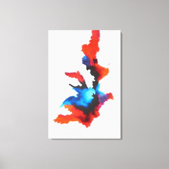 Toile Abstrait Expressionniste moderne noir et blanc (Recto)