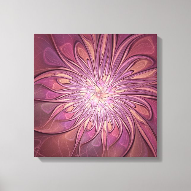 Toile Abstrait Floral Fractal Art Berry couleurs (Recto)