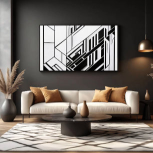 Toile Abstrait Géométrique Moderne