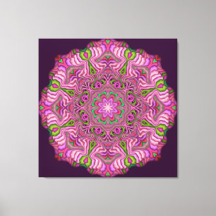 Toile Abstrait Mandala Canvas imprimer Pops roses