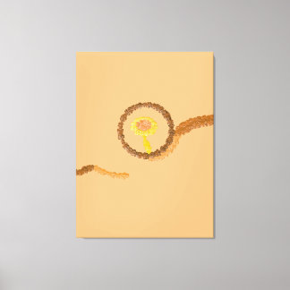 Toile Abstrait Minimaliste Moderne Art Bronze Et Pêche