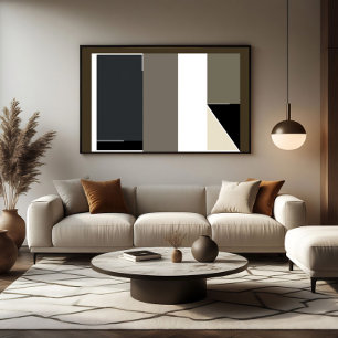Toile Abstrait Minimaliste Moderne Bauhaus