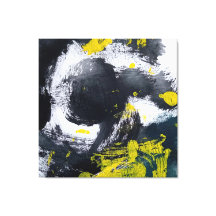 Abstrait moderne noir et jaune