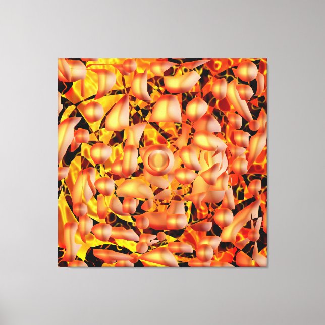 Toile Abstrait orange (Recto)