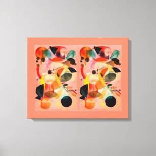 Toile Abstrait orange