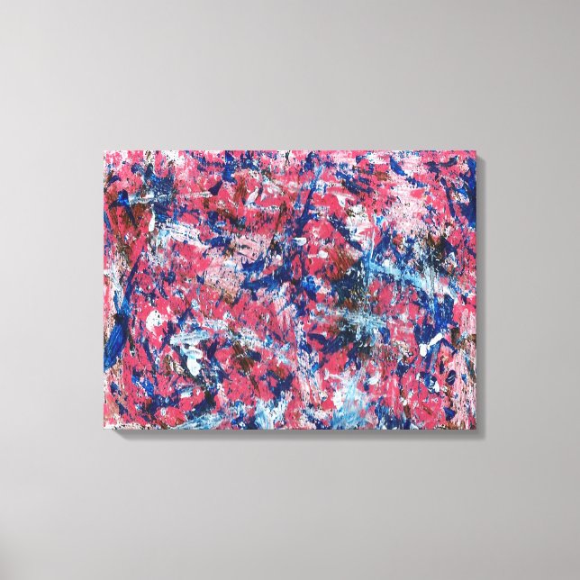 Toile Abstrait Pink Splatter (Recto)