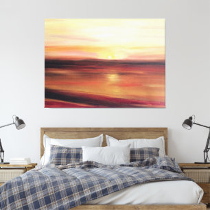 Toile Abstrait Sunset Art contemporain moderne