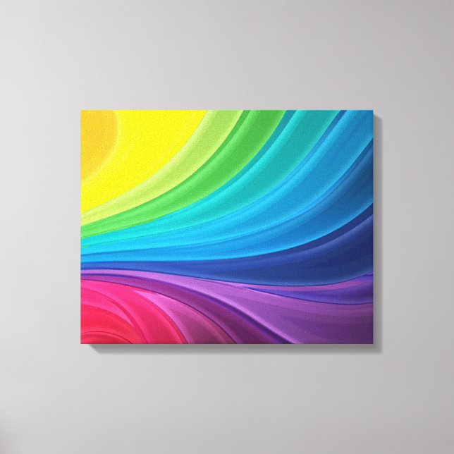 Toile Abstraite enrobée arc-en-ciel (Recto)