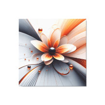 Toile abstraite flore murale art