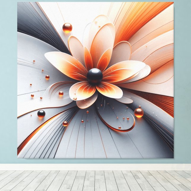 Toile abstraite flore murale art (Insitu (Plancher de Bois))