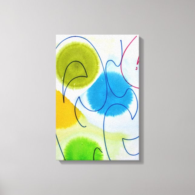 Toile Abstraite moderne et design Jaune Imprimer (Recto)