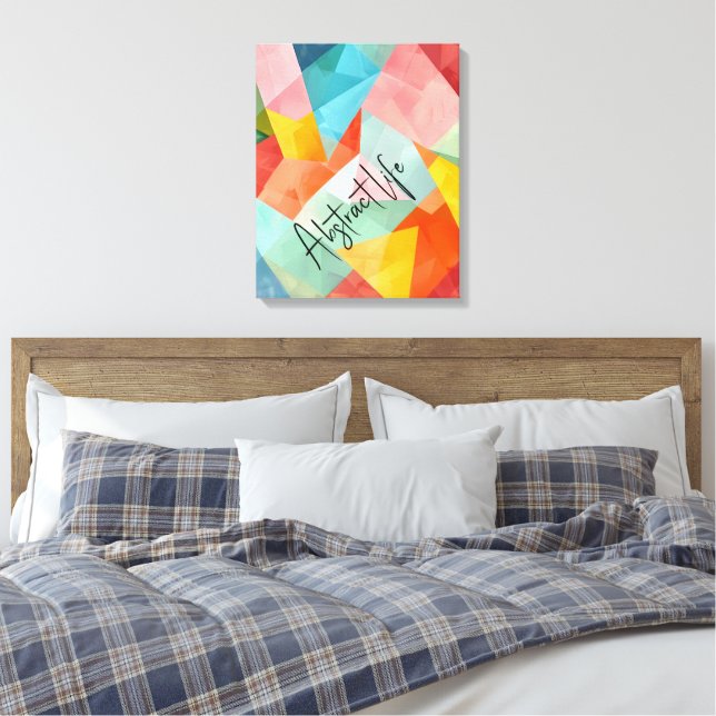 Toile Abstraite vie colorée (Insitu(Chambre))
