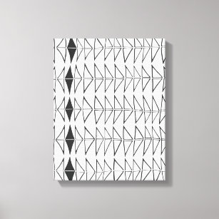 Toile Abstraites en noir blanc Formes Artsy Motif