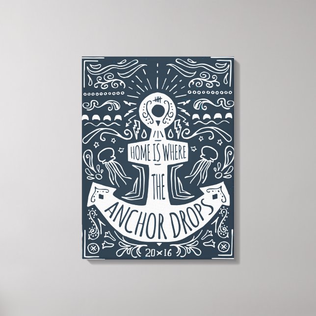 Toile Accueil C'Est Là Que L'Ancre Baisse (Recto)