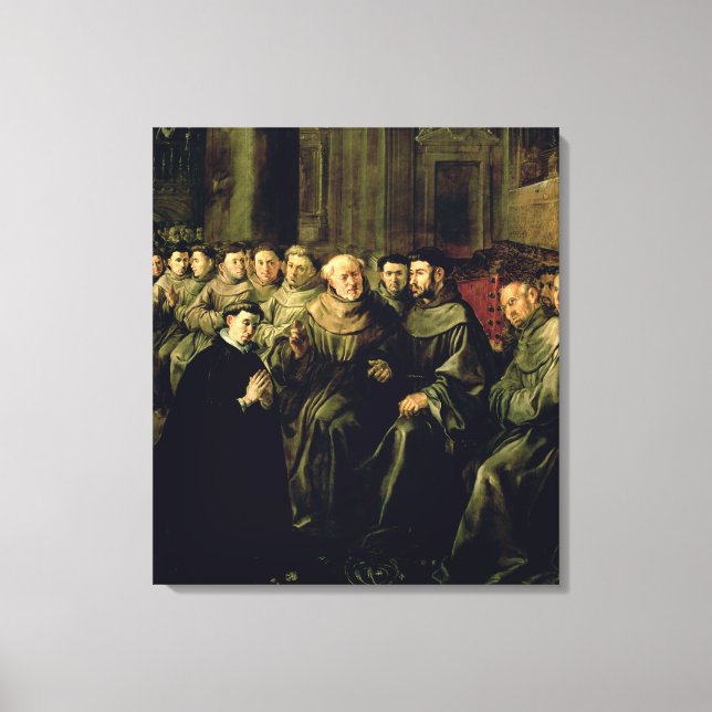 Toile Accueil de Saint Bonaventure dans le franciscain (Recto)