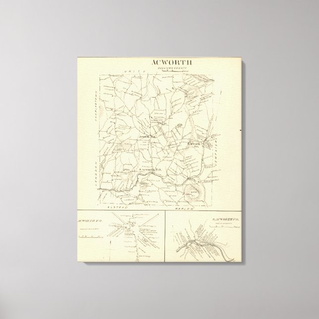 Toile Acworth, comté de Sullivan (Recto)