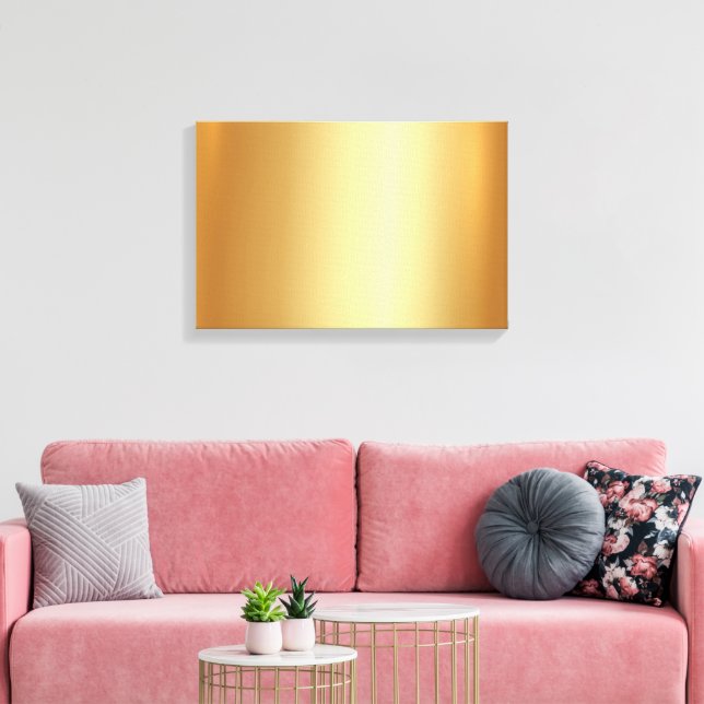 Toile Add Upload Your Photo on Elegant Gold Background (Insitu(Salon))