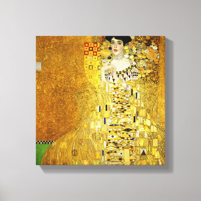 Toile Adele Bloch-Bauer I par Gustav Klimt Imprimer (Recto)
