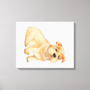Toile Adorable Bulldog Wall Art Cadeau du propriétaire