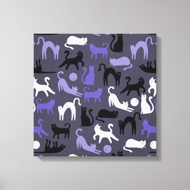 Toile Adorable Yoga mignon Pots de chat (Recto)