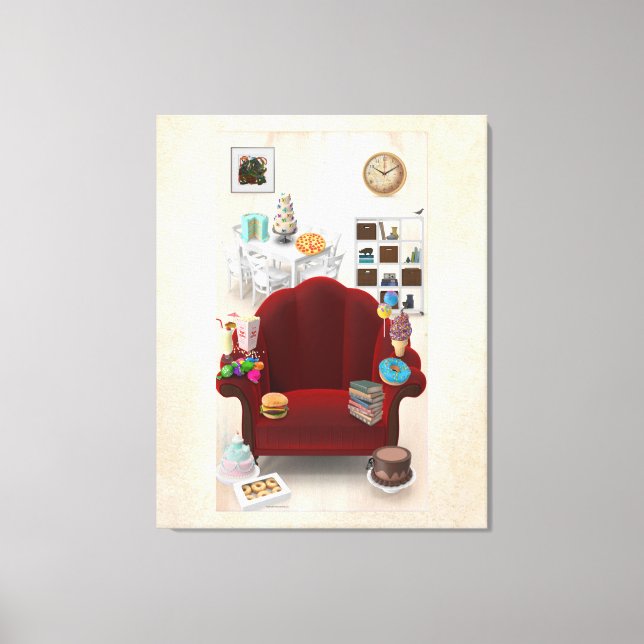Toile Adorables Univers 3D Beaucoup De Nourriture (Recto)