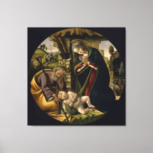 Toile Adoration de l'enfant Botticelli du Christ