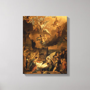 Toile Adoration de Noël de beaux-arts de bergers