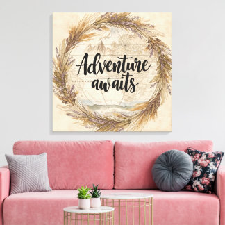 Toile Adventure Awaits Wall Art | Travel and Wanderlust 