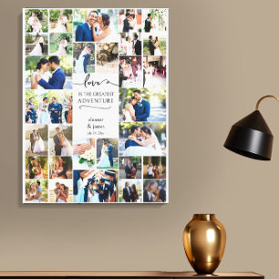 Toile Affichage de photos de mariage de la plus grande a
