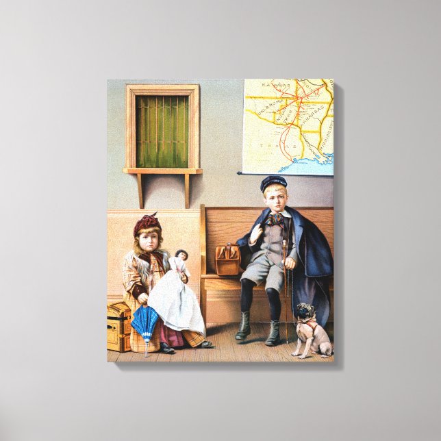 TOILE AFFICHAGE SUR LA ROUTE FERROVIAIRE, 1898 (Recto)