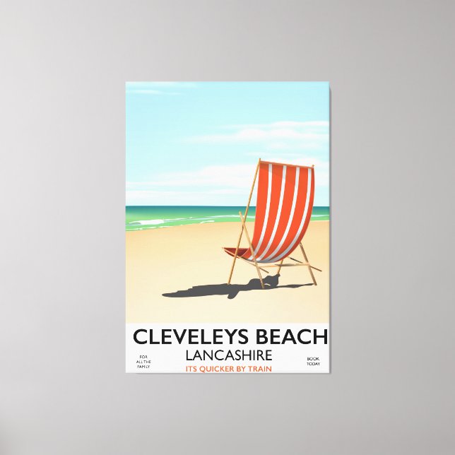 Toile Affiche balnéaire de Cleveleys Beach Lancashire (Recto)
