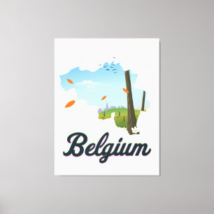 Toile Affiche Belgique Travel.