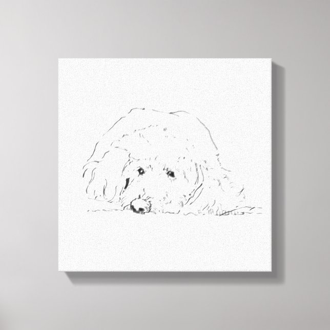 Toile Affiche de chiot Cockapoo, idées de cadeaux pour a (Recto)