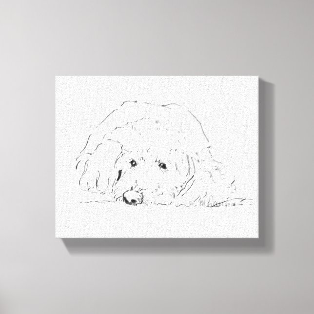 Toile Affiche de chiot Cockapoo, idées de cadeaux pour a (Recto)