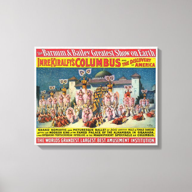 Toile Affiche De Cirque Des Danseurs Avant Le Roi Maure (Recto)