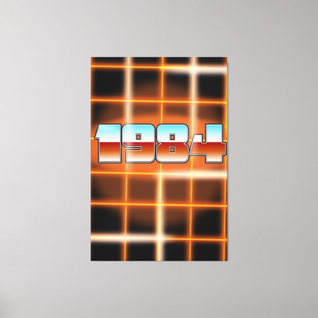 Toile Affiche de dessin animé électronique de 1984. (Recto)