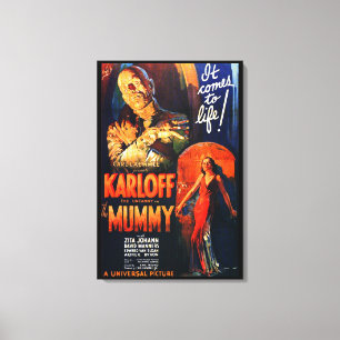 Toile Affiche de film de monstre La Momie