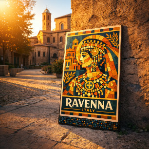 Toile Affiche de la mosaïque byzantine de l'impératrice 