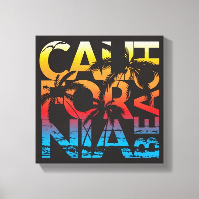 Toile Affiche de la plage de Californie (Recto)