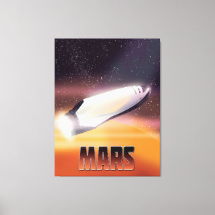 Toile Affiche de l'espace Mars