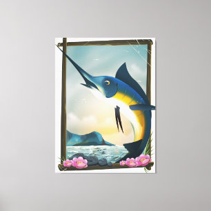 Toile Affiche de pêche