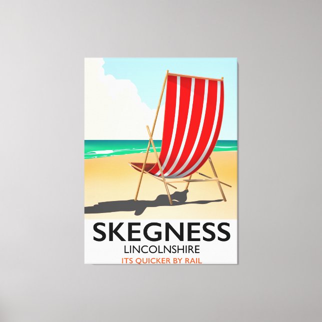 Toile Affiche de plage Skegness Lincolnshire (Recto)
