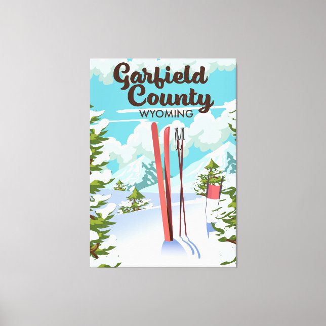 Toile Affiche de ski du comté de Garfield (Recto)