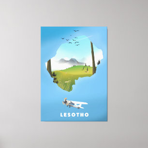 Toile affiche de ski en Afrique du Sud Lesotho