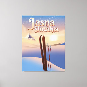 Toile Affiche de ski Jasna, Slovaquie.