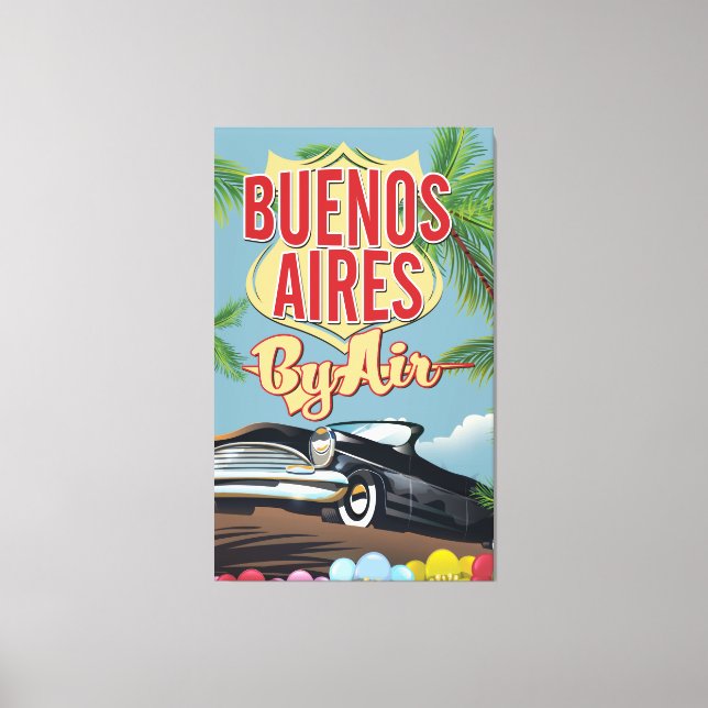 Toile Affiche de vacances Buenos Aires, Argentine (Recto)